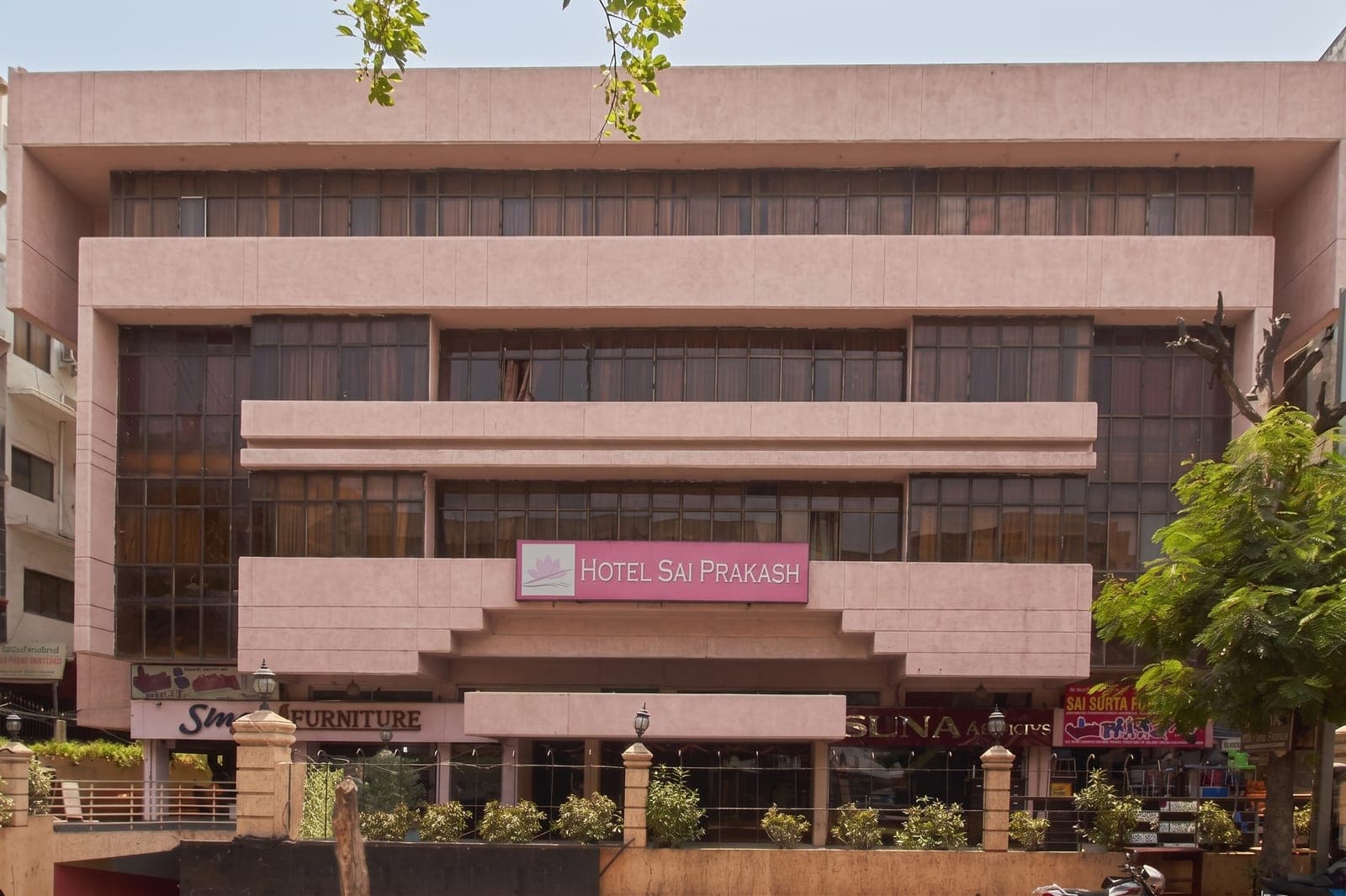 Hotel Sai Prakash building on Nampally Station Road, Hyderabad